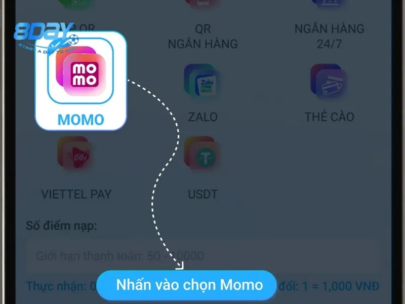 Cách nạp tiền thông qua hình thức trực tuyến