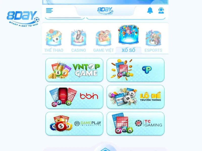 Chơi xổ số với nhiều tựa game hàng đầu