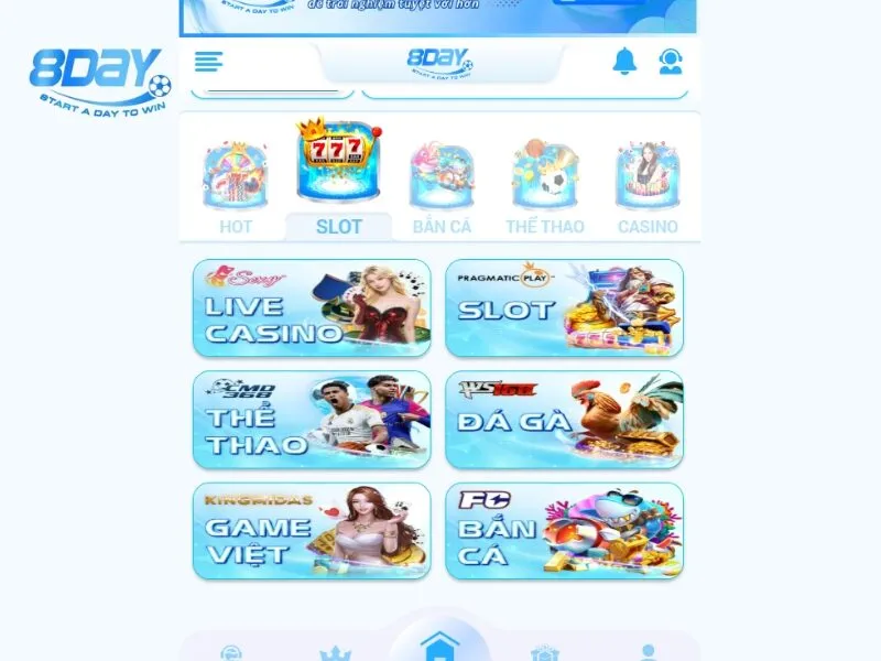 Sảnh cược slot game online thú vị