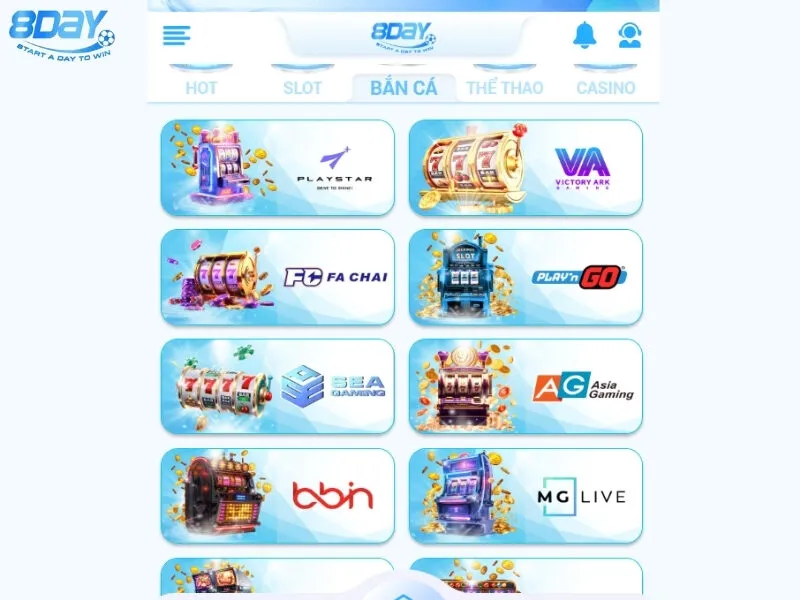 Tổng quan chung về sảnh cá cược bắn cá 8day